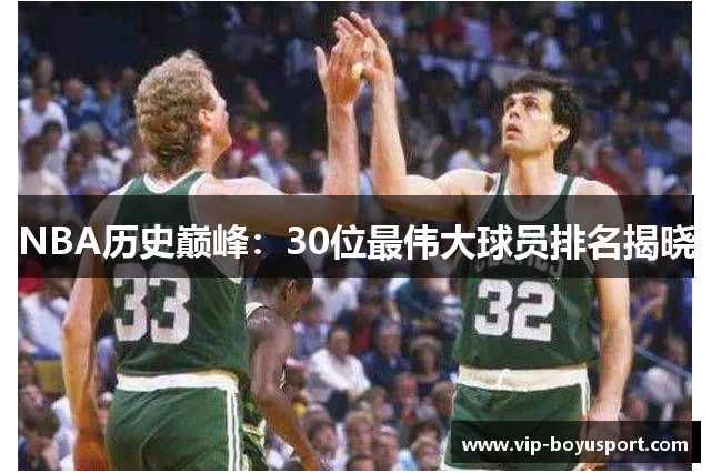 NBA历史巅峰：30位最伟大球员排名揭晓