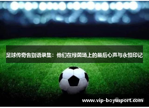 足球传奇告别语录集：他们在绿茵场上的最后心声与永恒印记